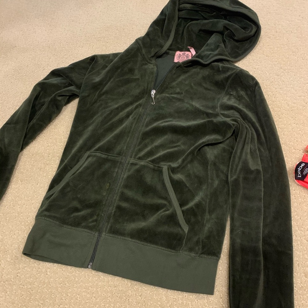Juicy couture velour zipper hoodie